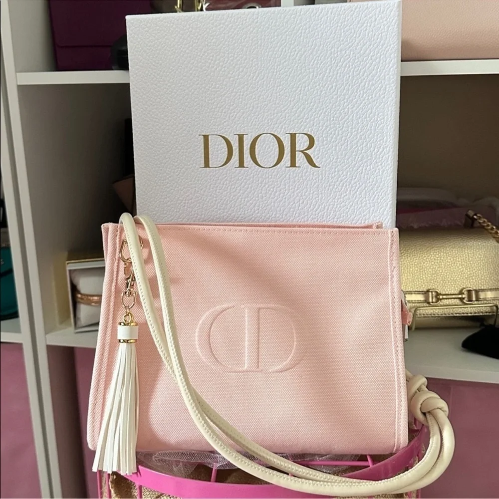 DIOR LIGHT PINK COSMETIC BAG